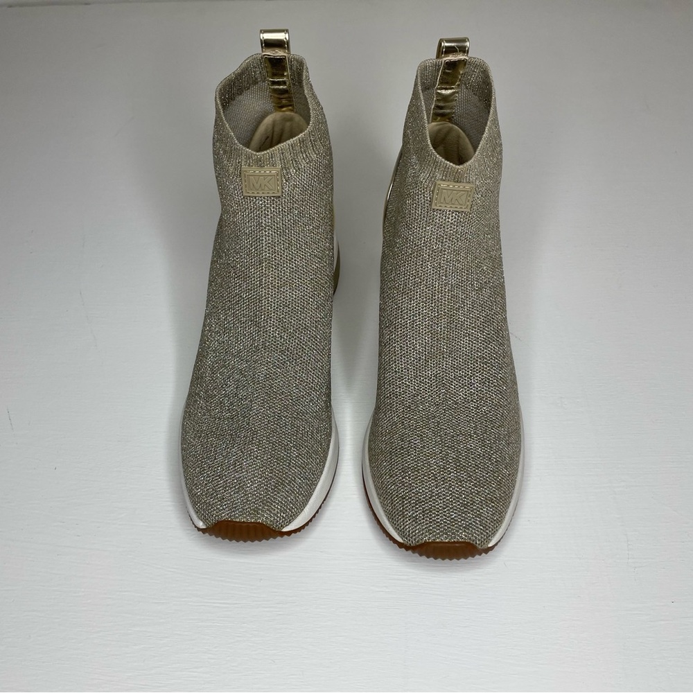 Michael Kors Skyler Booties Wedge Sneaker Gold Women’s 8
